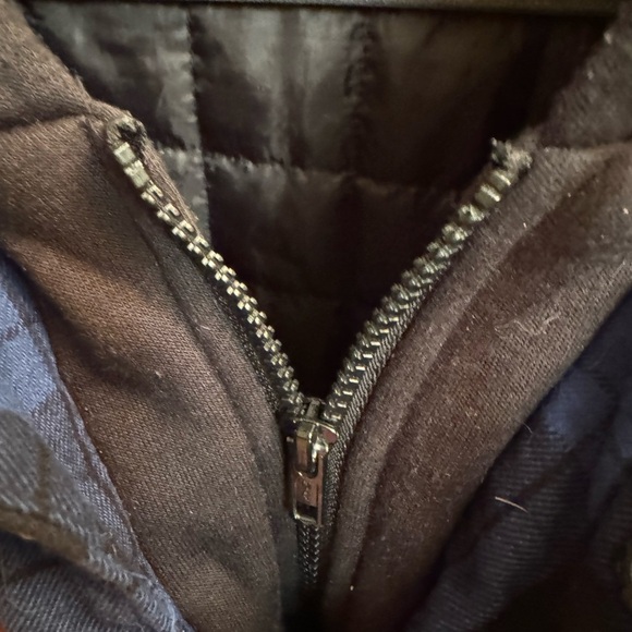 BOSTON TRADERS Men’s LG Blue Blk
Quilted Lining Snap Zip Jacket Coat Shacket EUC - Picture 9 of 16